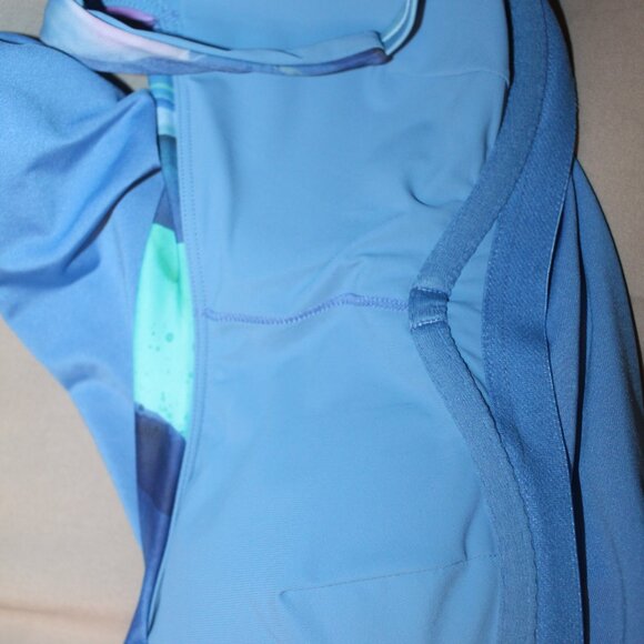 Athleta Square Neck Bra Cup Underwire Malibu Palm Print Tankini TOP 32D/… - Picture 14 of 14